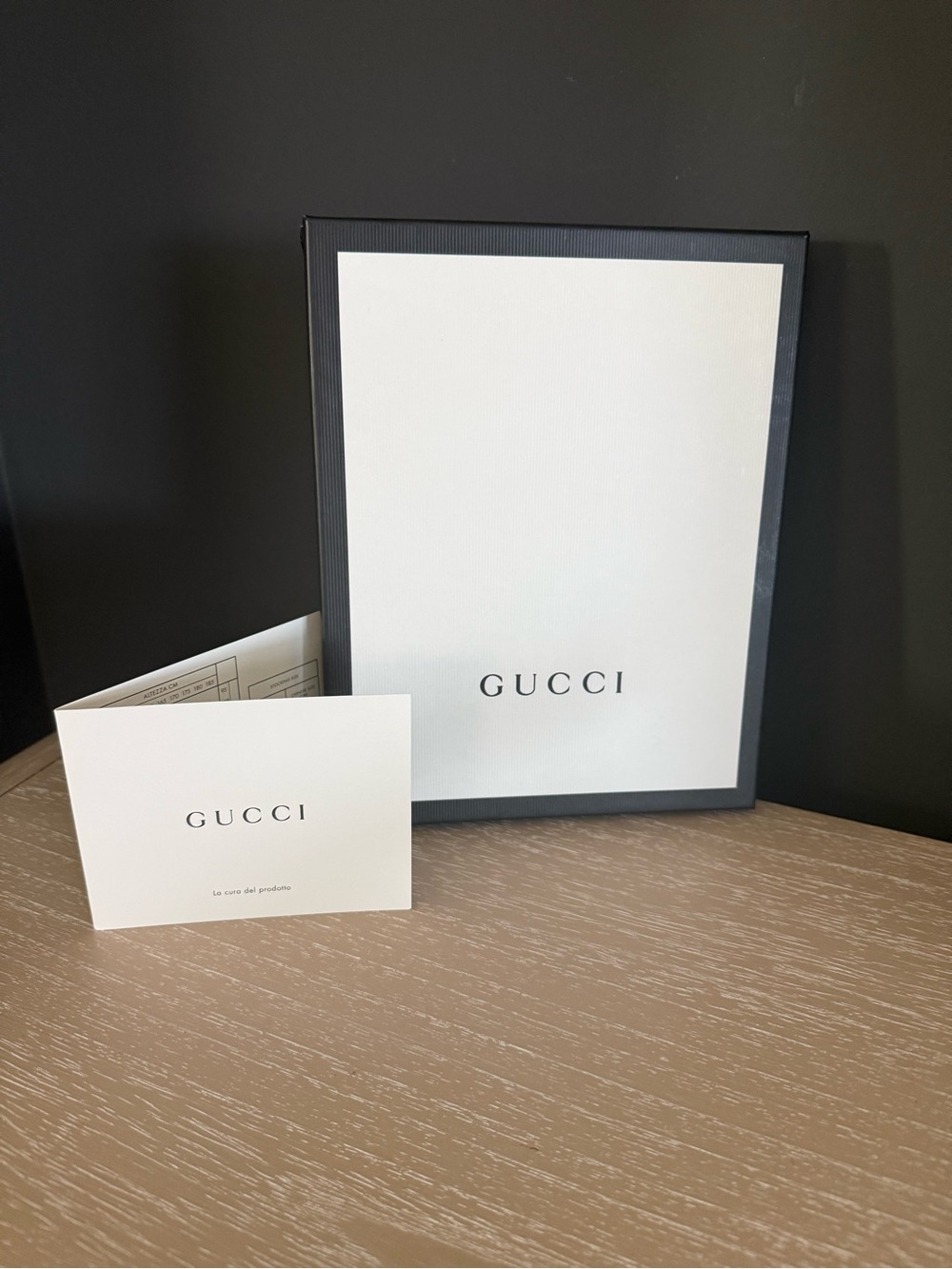 Gucci Gift Box and Gucci Card